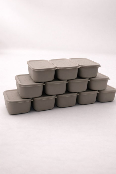 Hermia Juego de 12 Cajas de Almacenamiento BU0067 Gris Hermia Juego de 12 Cajas de Almacenamiento BU0067 Gris